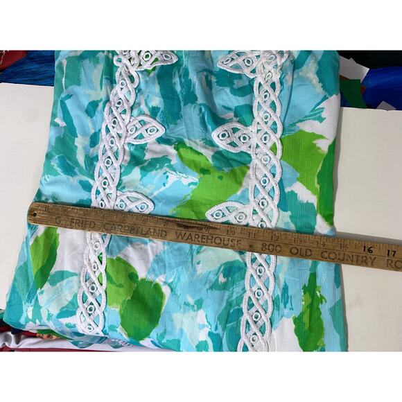 Lilly Pulitzer Tansy Poolside Blue Strapless Dress Size 6 Tropical - Picture 4 of 16